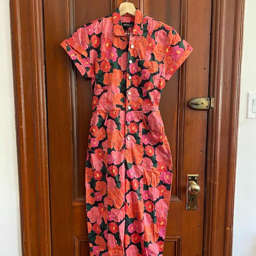 NWT Mixed by Nasrin Ruby Jumpsuit Small